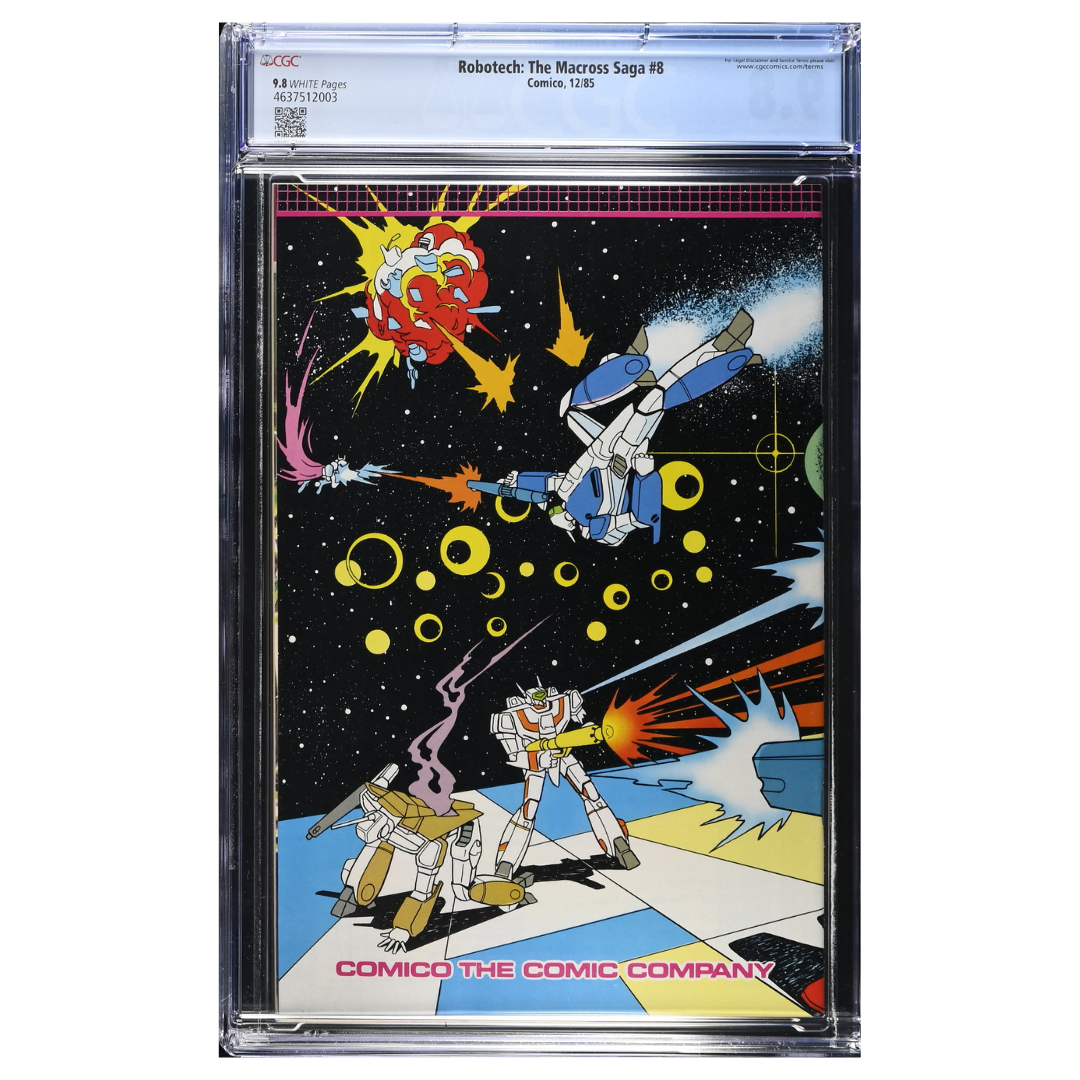 Robotech: The Macross Saga #8 – Wraparound Cover / 1980s Anime Classic – CGC 9.8 – 1985 (Comico)