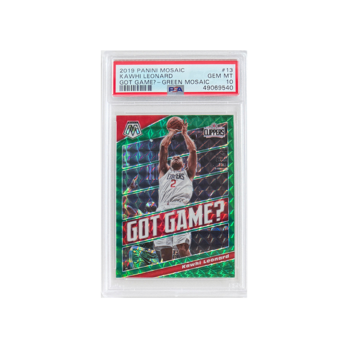 2019 Panini Mosaic Got Game? #13 – Kawhi Leonard (Green Mosaic) – PSA 10 – 2019 (Panini)