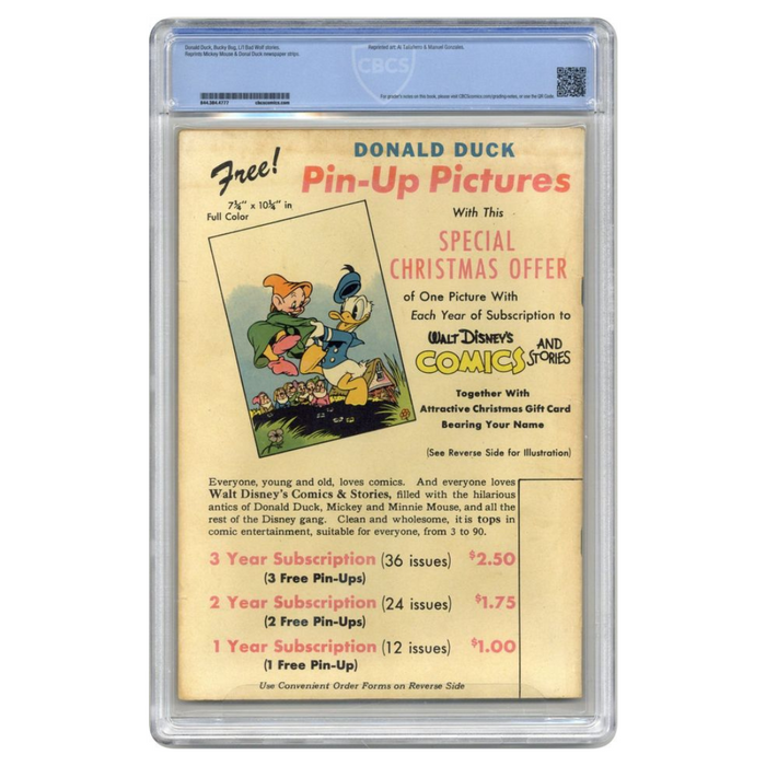 Walt Disney’s Comics and Stories #52 – CBCS 4.0 – Golden Age – Carl Barks & Floyd Gottfredson – Dell (1945)