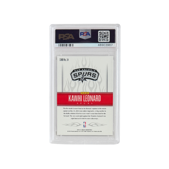 2012 Panini Select Hot Rookies #34 – Kawhi Leonard – PSA 10 – 2012 (Panini)