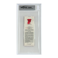 Boston Red Sox – Sept. 28, 1996 Game Ticket / Roger Clemens Autograph – BAS 6.0 (Auto 9) – 1996 (Fenway Park)