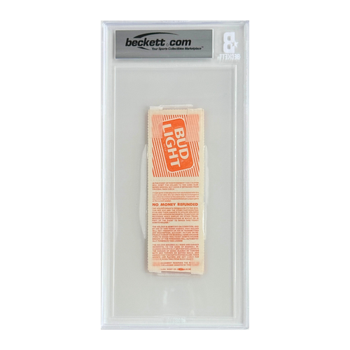 Boston Red Sox – Apr. 29, 1986 20-Strikeout Game Ticket / Roger Clemens Autograph – BAS 3.0 (Auto 9) – 1986 (Fenway Park)