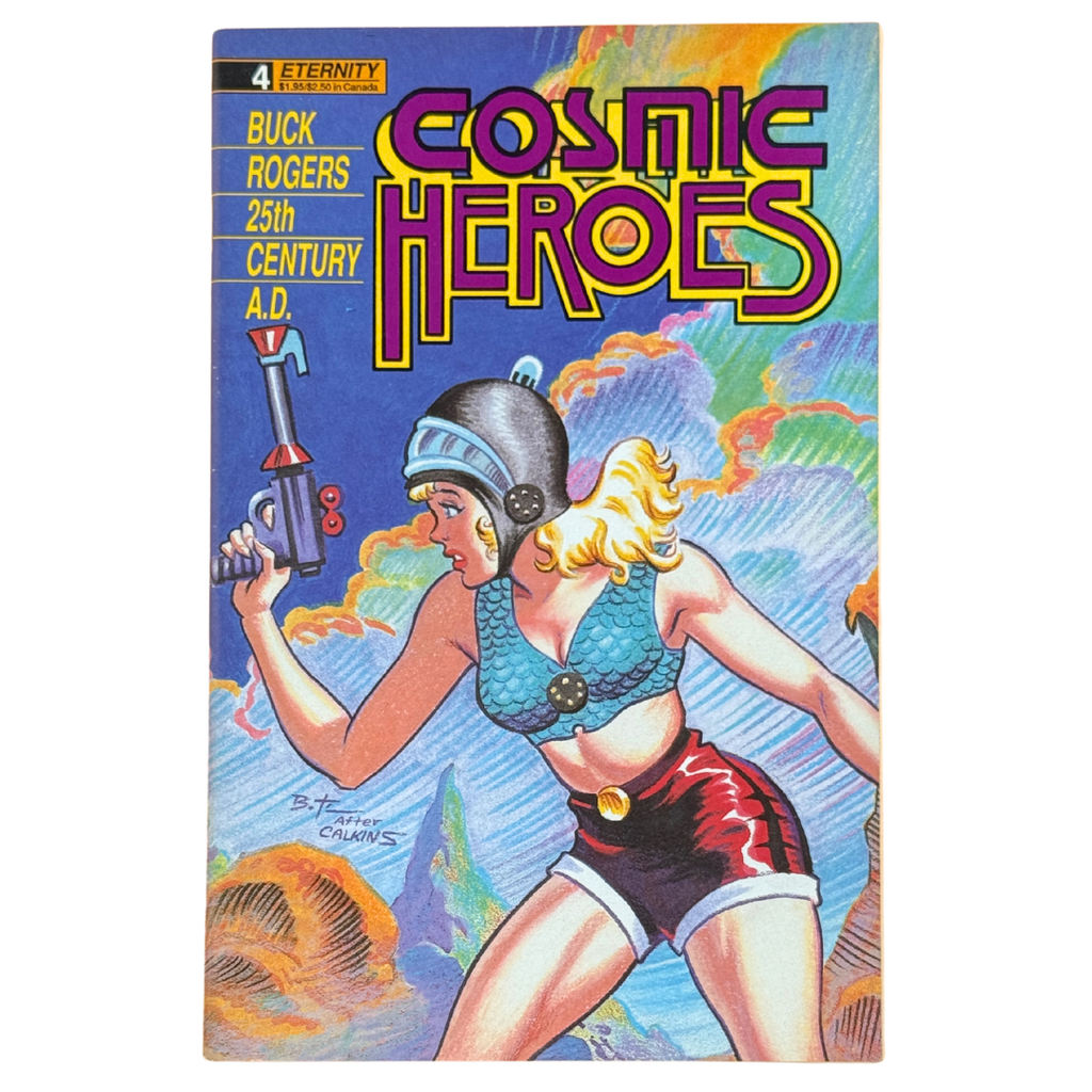 Cosmic Heroes #4 – Bruce Timm Cover / Buck Rogers Reprints – VF+ – 1988 (Malibu/Eternity)