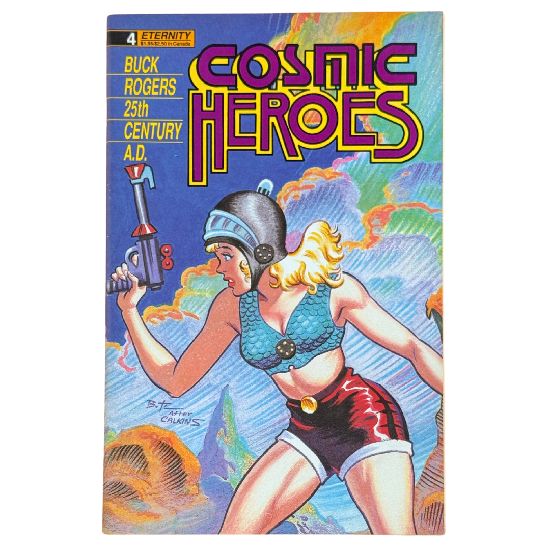 Cosmic Heroes #4 – Bruce Timm Cover / Buck Rogers Reprints – VF+ – 1988 (Malibu/Eternity)