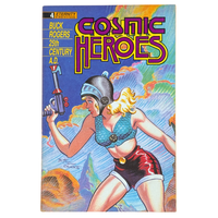 Cosmic Heroes #4 – Bruce Timm Cover / Buck Rogers Reprints – VF+ – 1988 (Malibu/Eternity)