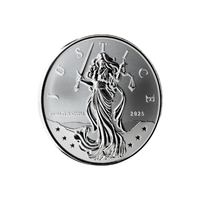 2025 Niue Lady Justice – Alpha Strike / Limited Mintage of 999 – 1 oz .999 Silver – BU – Niue (2025)