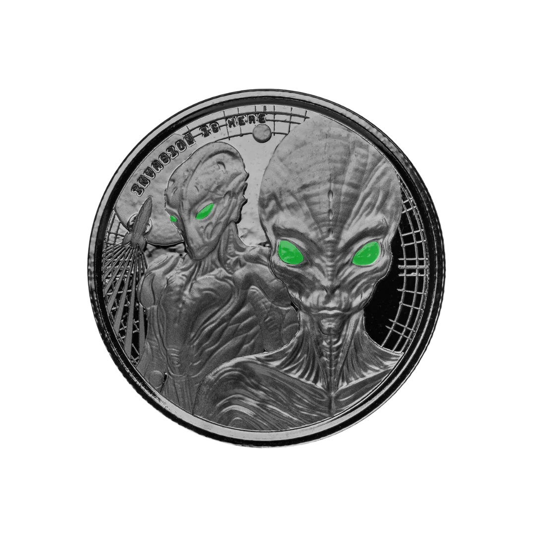 2023 Ghana Alien – 4-Coin Set / 3rd Edition of the Alien Series – 1/2 oz .999 Silver – BU – Ghana (2023)