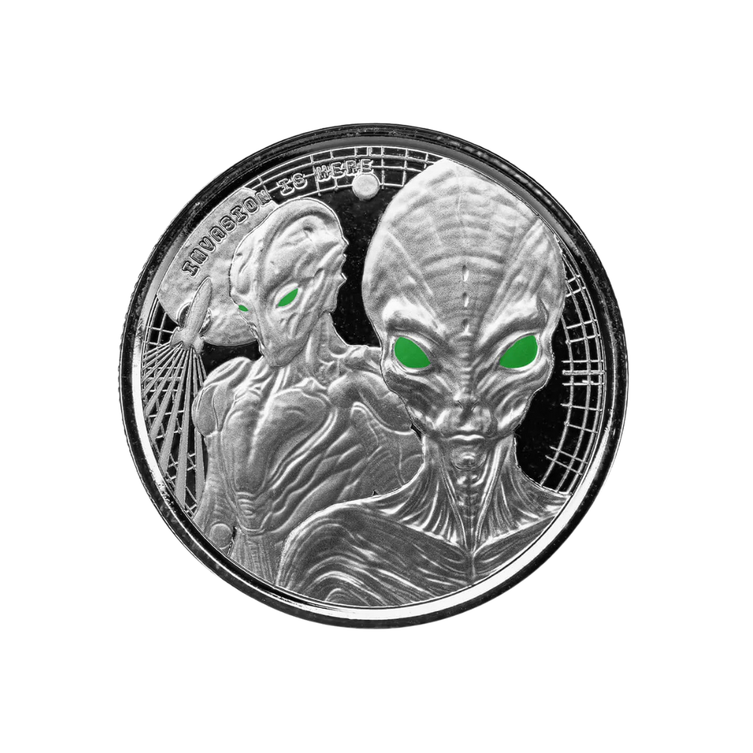 2023 Ghana Alien – 4-Coin Set / 3rd Edition of the Alien Series – 1/2 oz .999 Silver – BU – Ghana (2023)