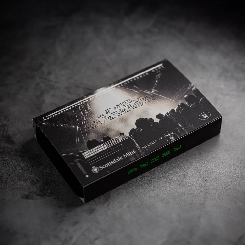 2023 Ghana Alien Series 3rd Edition – 4-Coin Set – 1/2 oz .999 Silver – BU – Display Box & COA