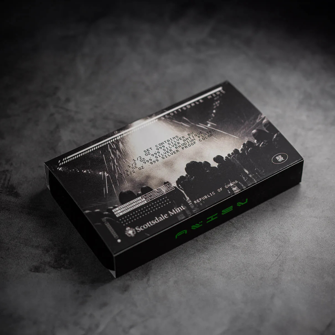 2023 Ghana Alien Series 3rd Edition – 4-Coin Set – 1/2 oz .999 Silver – BU – Display Box & COA