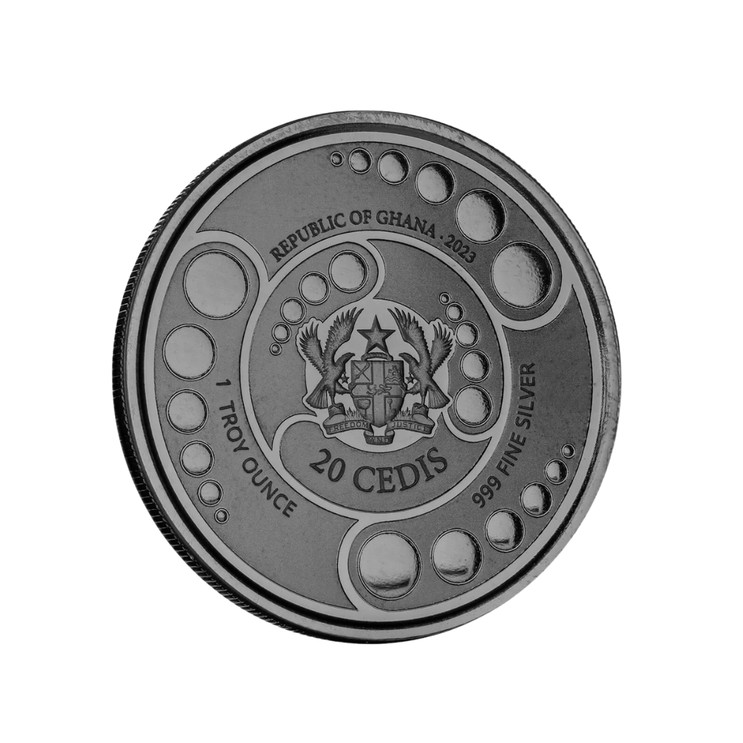 2023 Ghana Alien – Black Rhodium Plated / 3rd Edition – 1 oz .999 Silver – BU – Ghana (2023)