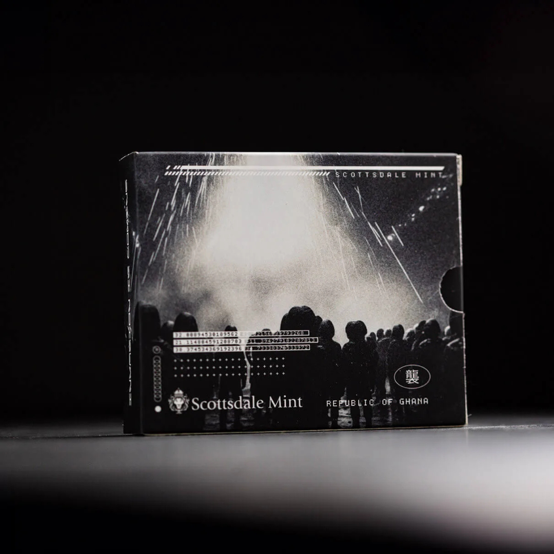 2023 Ghana Alien – Black Rhodium Plated / 3rd Edition – 1 oz .999 Silver – BU – Ghana (2023)