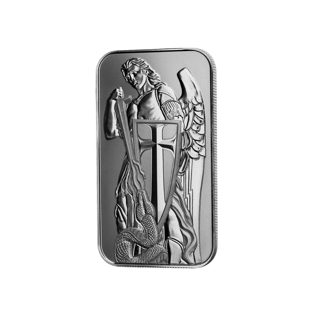 Archangel Michael 1 oz Silver Bar – Brilliant Uncirculated / Collector Favorite – BU – Scottsdale Mint