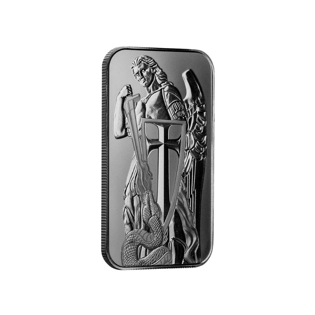 Archangel Michael 1 oz Silver Bar – Brilliant Uncirculated / Collector Favorite – BU – Scottsdale Mint