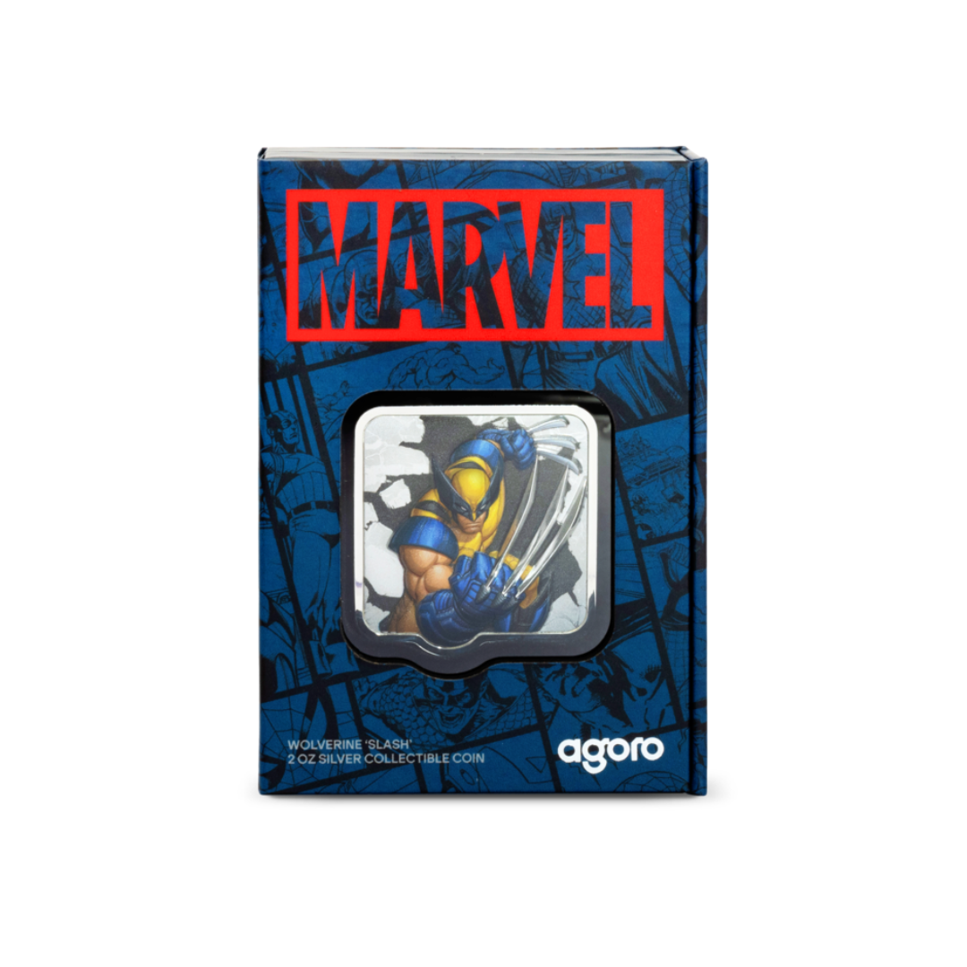 Marvel – Wolverine ‘Slash’ 2 oz Silver Collectible Coin – Ultra High Relief / Limited to 1,000 – Proof – 2025 (Niue)