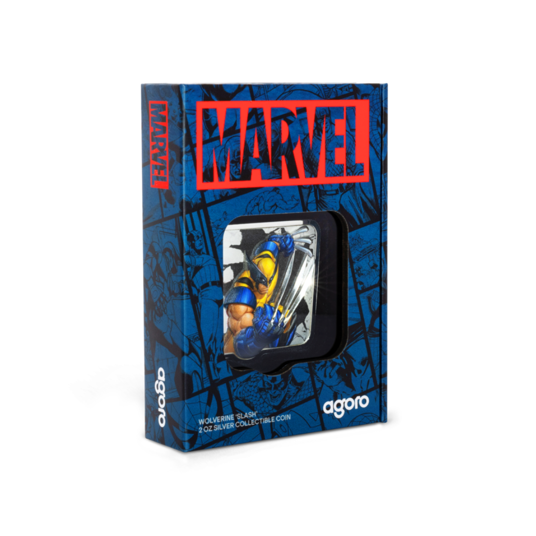 Marvel – Wolverine ‘Slash’ 2 oz Silver Collectible Coin – Ultra High Relief / Limited to 1,000 – Proof – 2025 (Niue)
