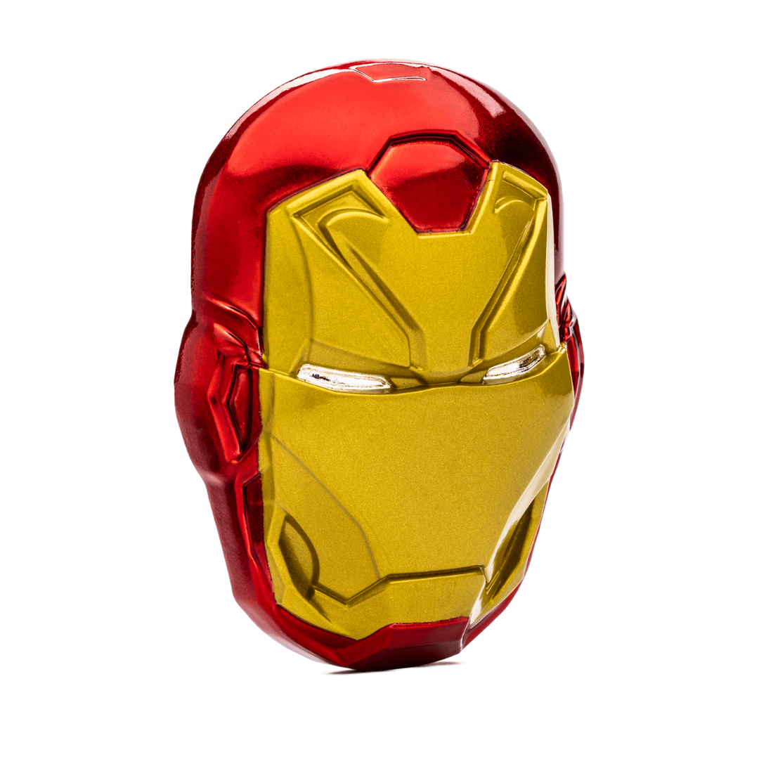 Marvel – Iron Man Helmet 5 oz Silver Collectible Coin – Ultra High Relief / Limited to 500 – Proof – 2024 (Niue)