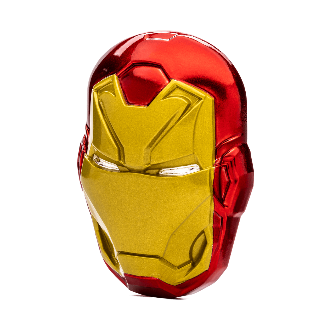 Marvel – Iron Man Helmet 5 oz Silver Collectible Coin – Ultra High Relief / Limited to 500 – Proof – 2024 (Niue)