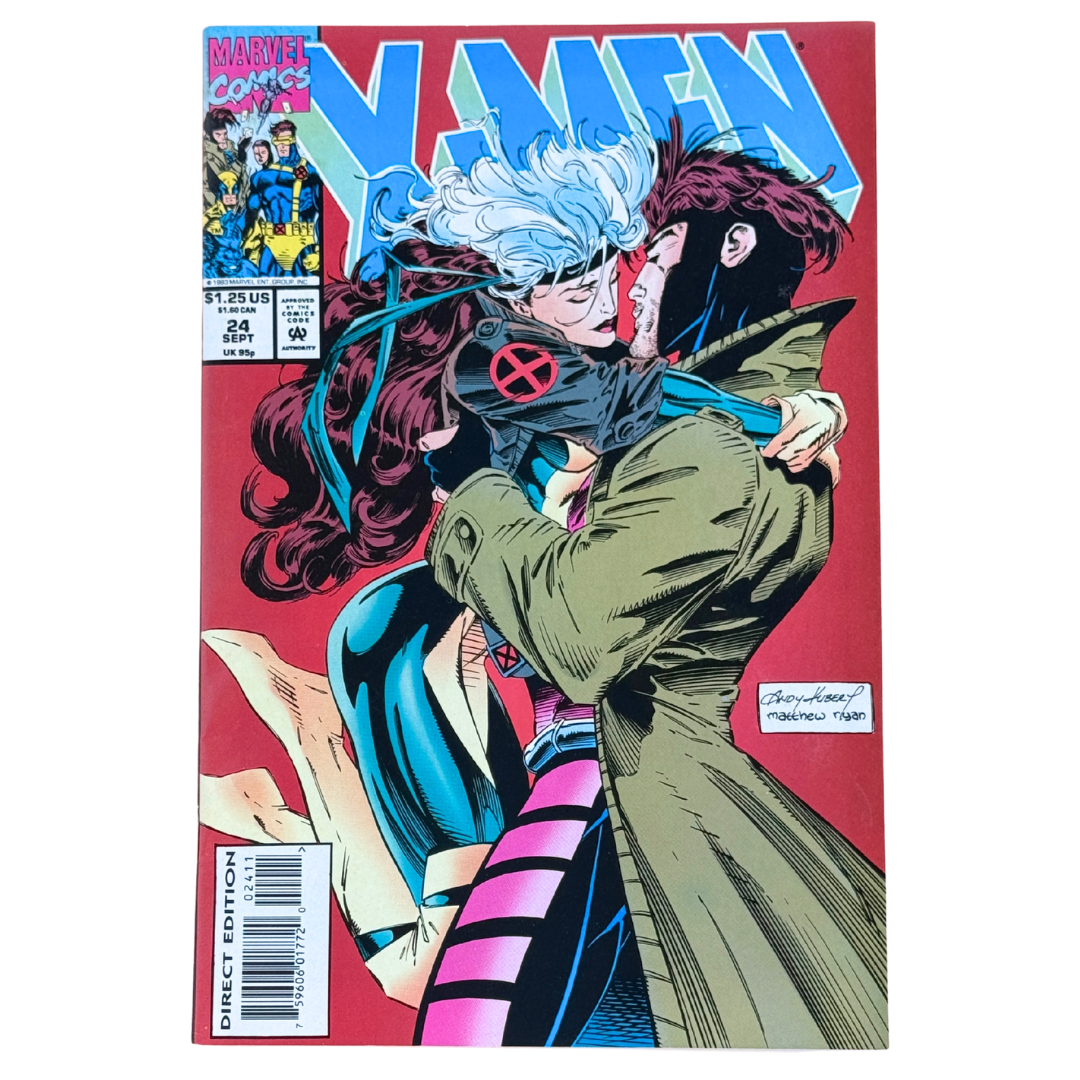 X-Men #24 – Rogue & Gambit Key Relationship Issue / Andy Kubert Cover – VF/NM – 1993 (Marvel Comics)