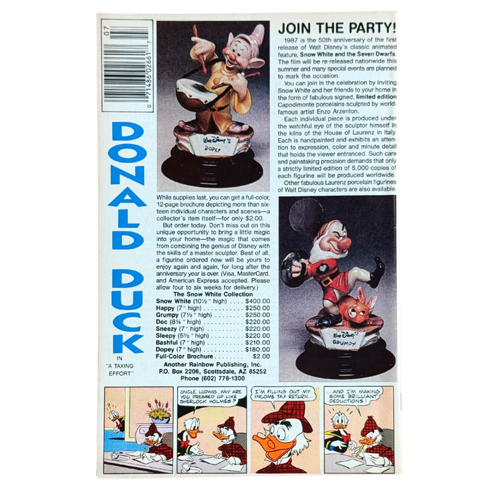 Uncle Scrooge #219 – Don Rosa’s First Published Comics Work – VF/NM – 1987 (Gladstone)