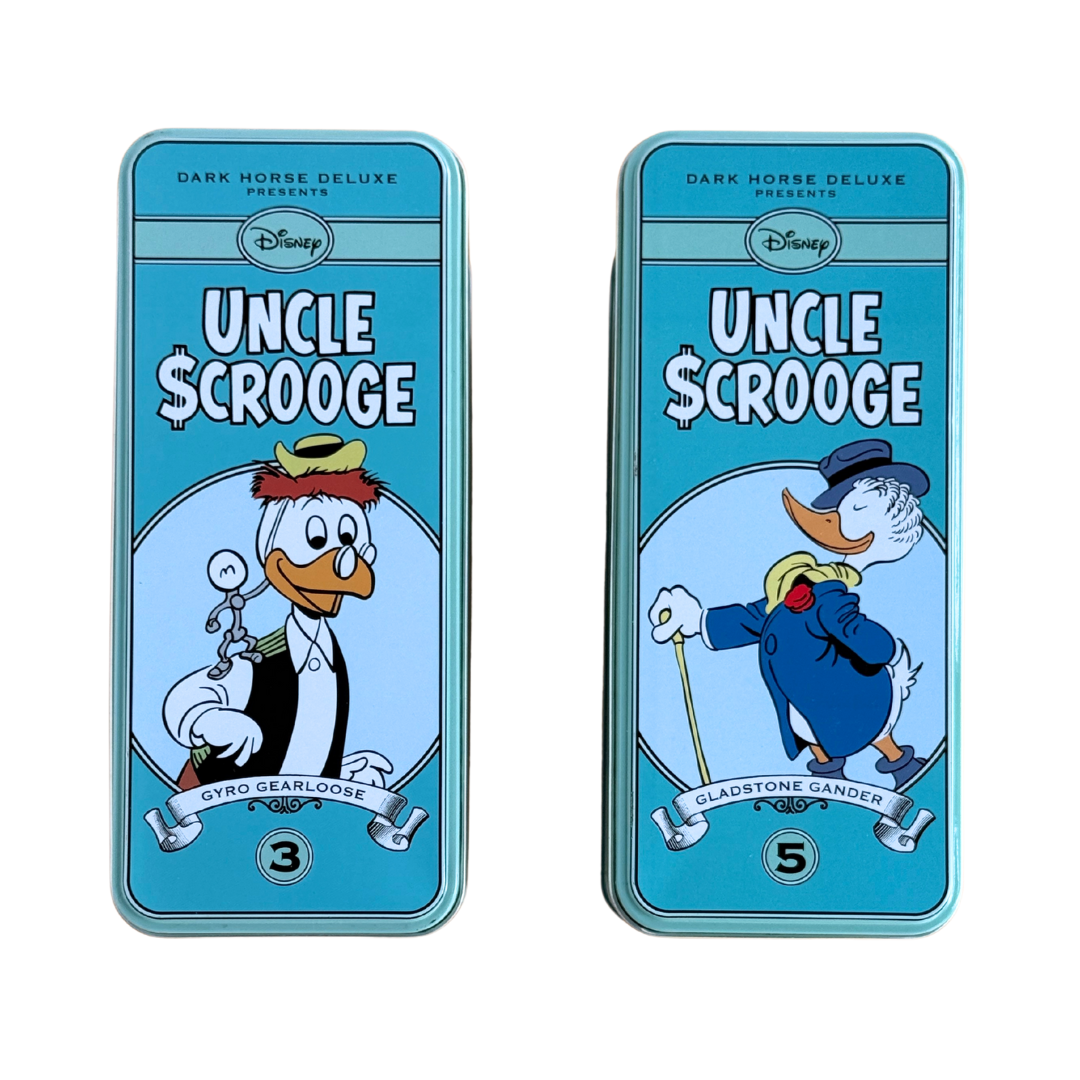 Dark Horse Deluxe Classic Uncle Scrooge Statuettes – Gladstone Gander AP17/35 & Gyro Gearloose AP15/35 – VG – 2010 (Dark Horse / Yoe! Studio)