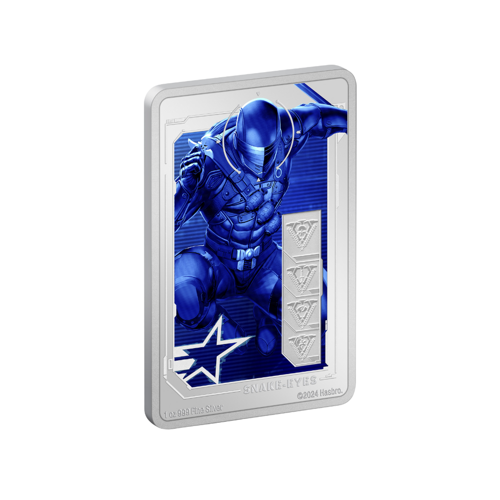 G.I. Joe – Snake-Eyes 1 oz Pure Silver Collectible Coin – Limited Mintage (2,000 Worldwide) – 2024 (Niue)