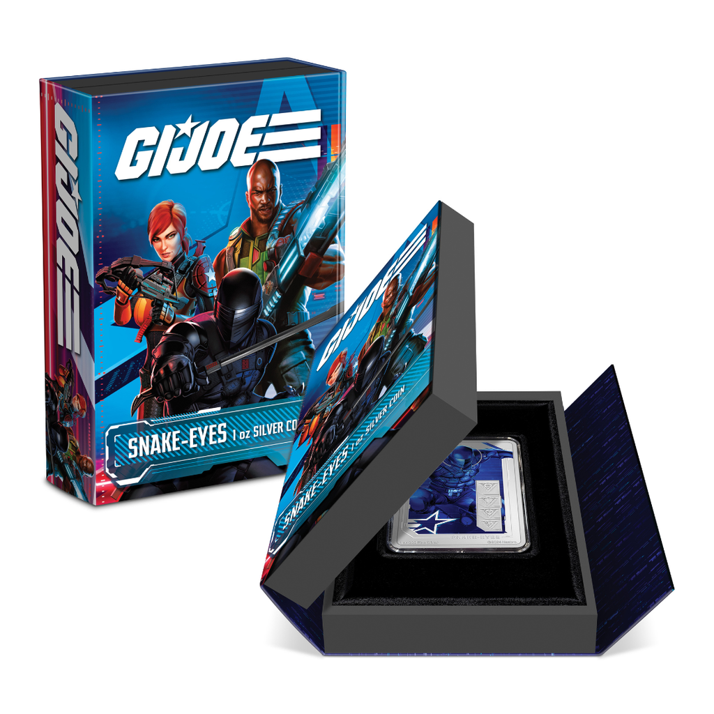 G.I. Joe – Snake-Eyes 1 oz Pure Silver Collectible Coin – Limited Mintage (2,000 Worldwide) – 2024 (Niue)