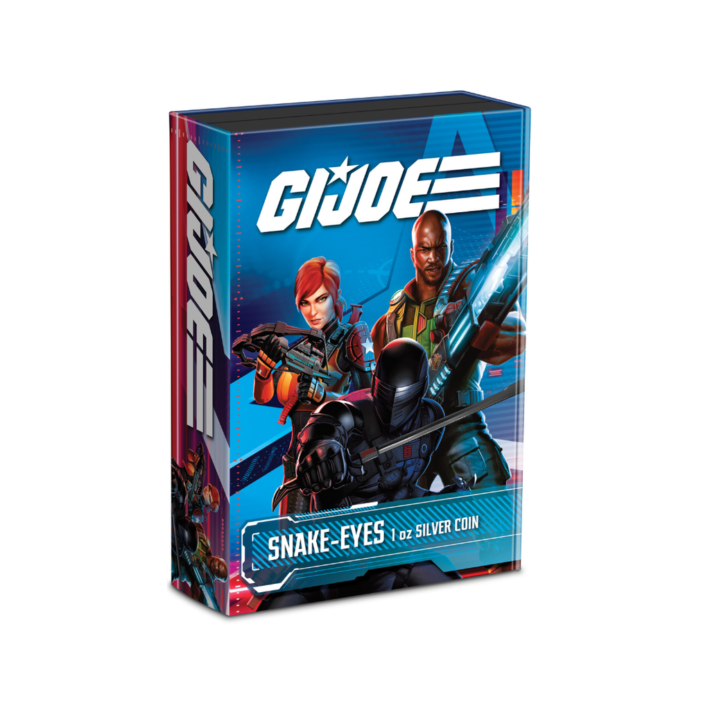 G.I. Joe – Snake-Eyes 1 oz Pure Silver Collectible Coin – Limited Mintage (2,000 Worldwide) – 2024 (Niue)