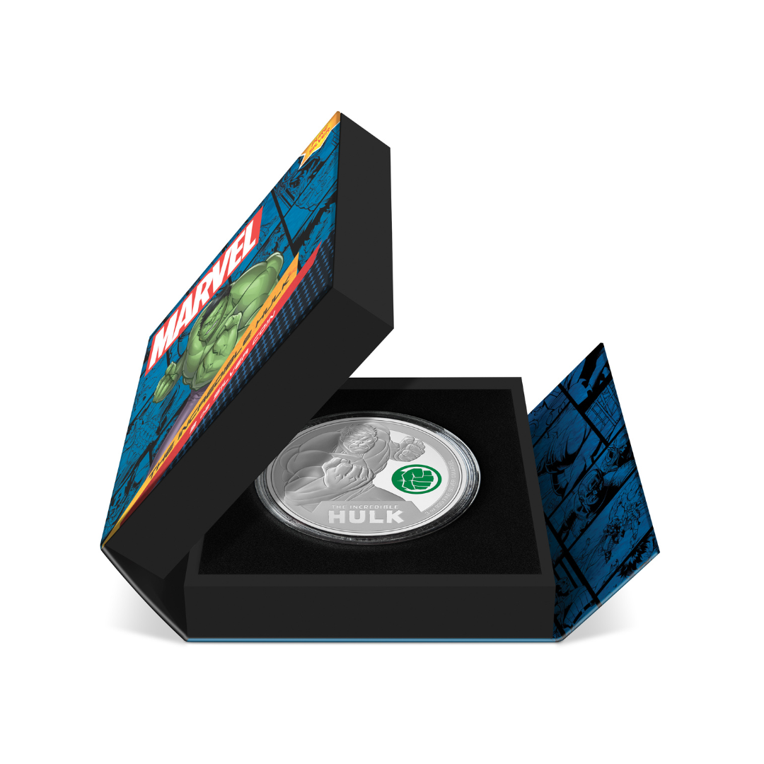 Marvel: The Incredible Hulk – 3 oz Pure Silver Collectible Coin – Limited Mintage (1,000 Worldwide) – 2024 (Niue)