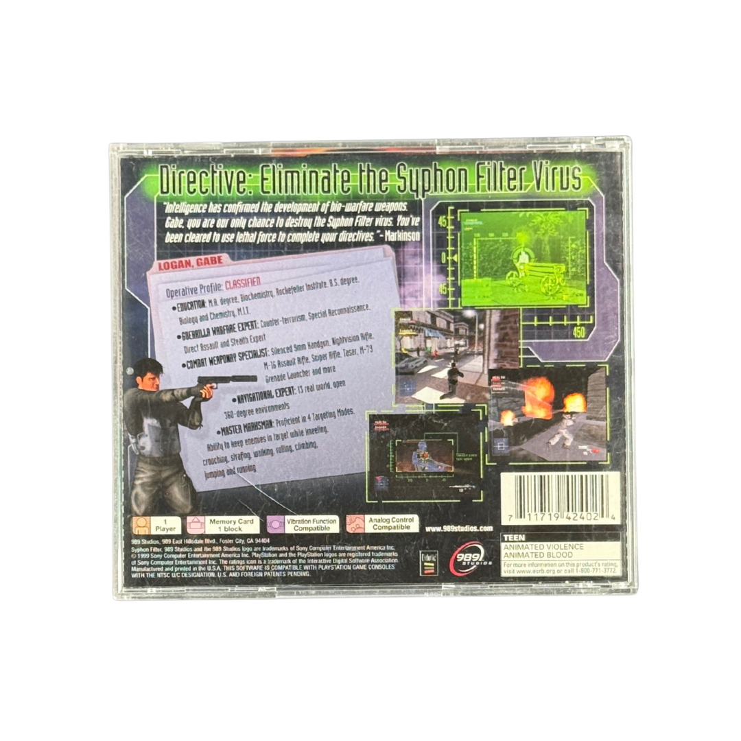 Syphon Filter (PS1) – 989 Studios Stealth Classic / Series Debut – VG – 1999 (Sony/989 Studios)