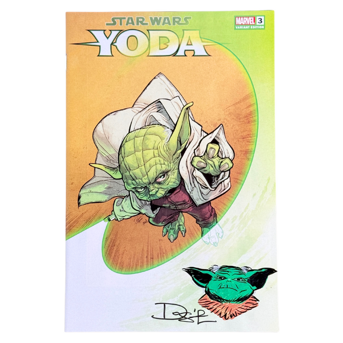 Star Wars: Yoda #3 – Dietrich Smith Remarque Sketch + COA - Rickie Yagawa Exclusive  – NM – 2023 (Marvel Comics)