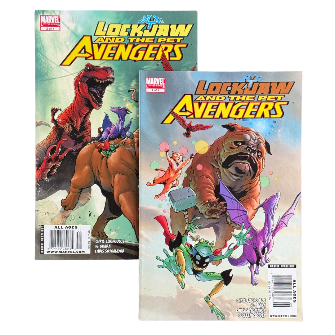 ChronoSet: Lockjaw and the Pet Avengers (2009) #1 and #2 – VF – Newsstand Editions (Marvel)