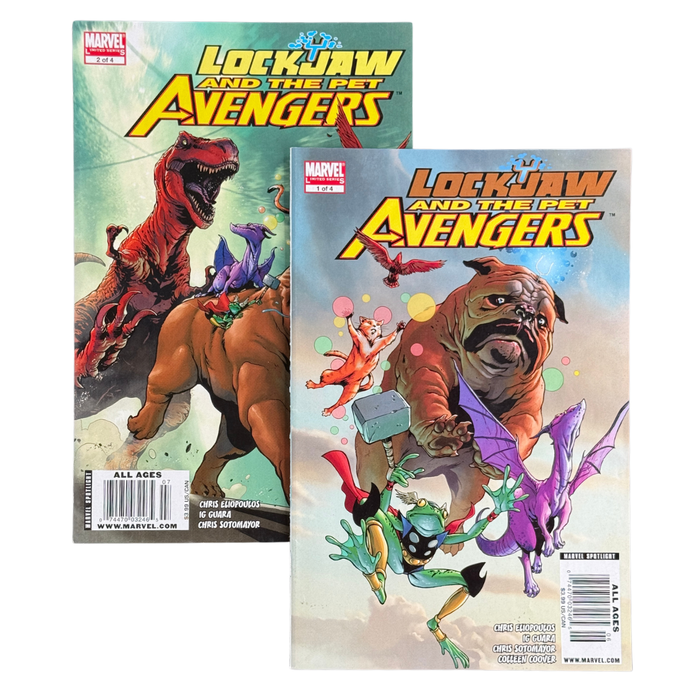 ChronoSet: Lockjaw and the Pet Avengers (2009) #1 and #2 – VF – Newsstand Editions (Marvel)