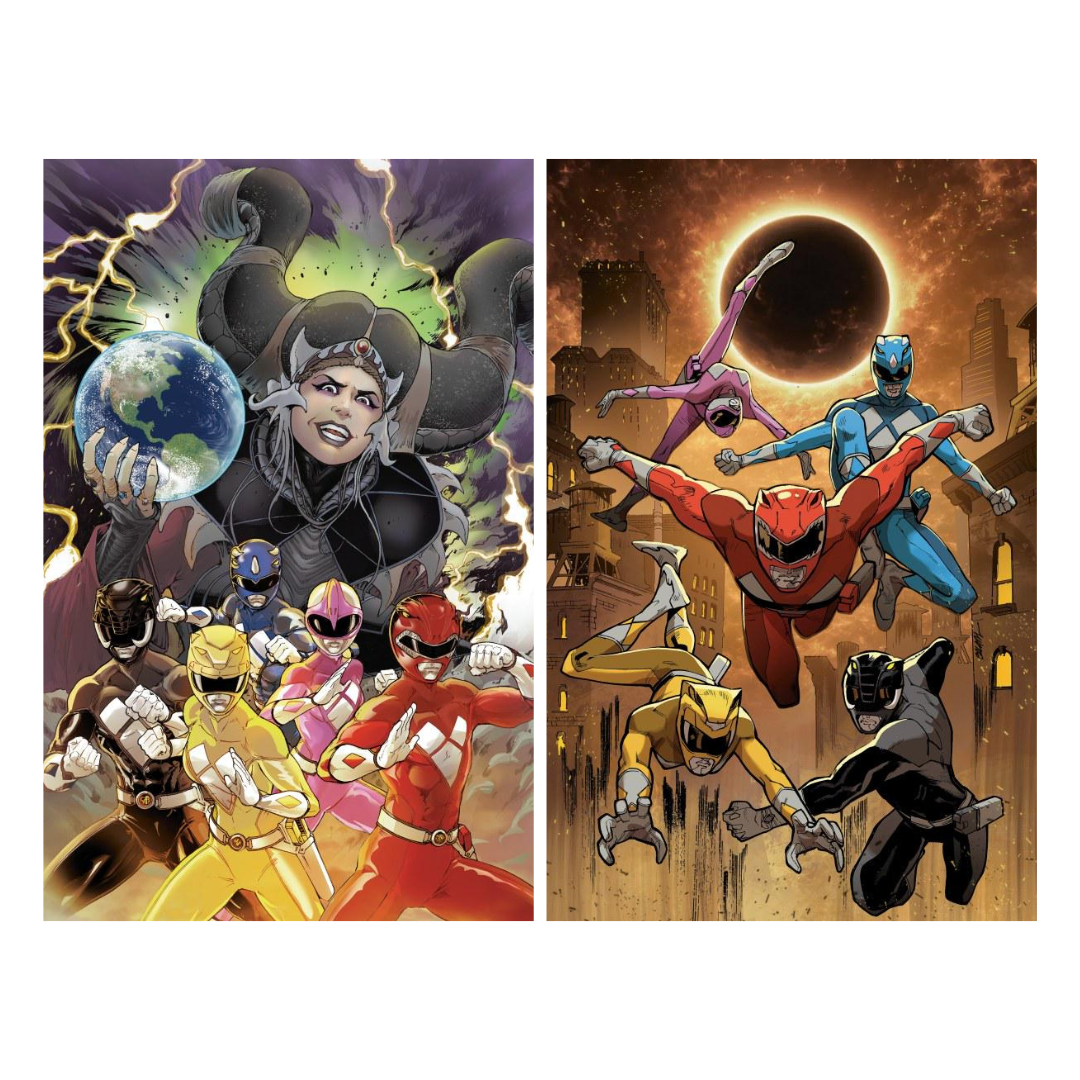 Mighty Morphin Power Rangers #2 - Foil Comic Cover Variant Lot of 2