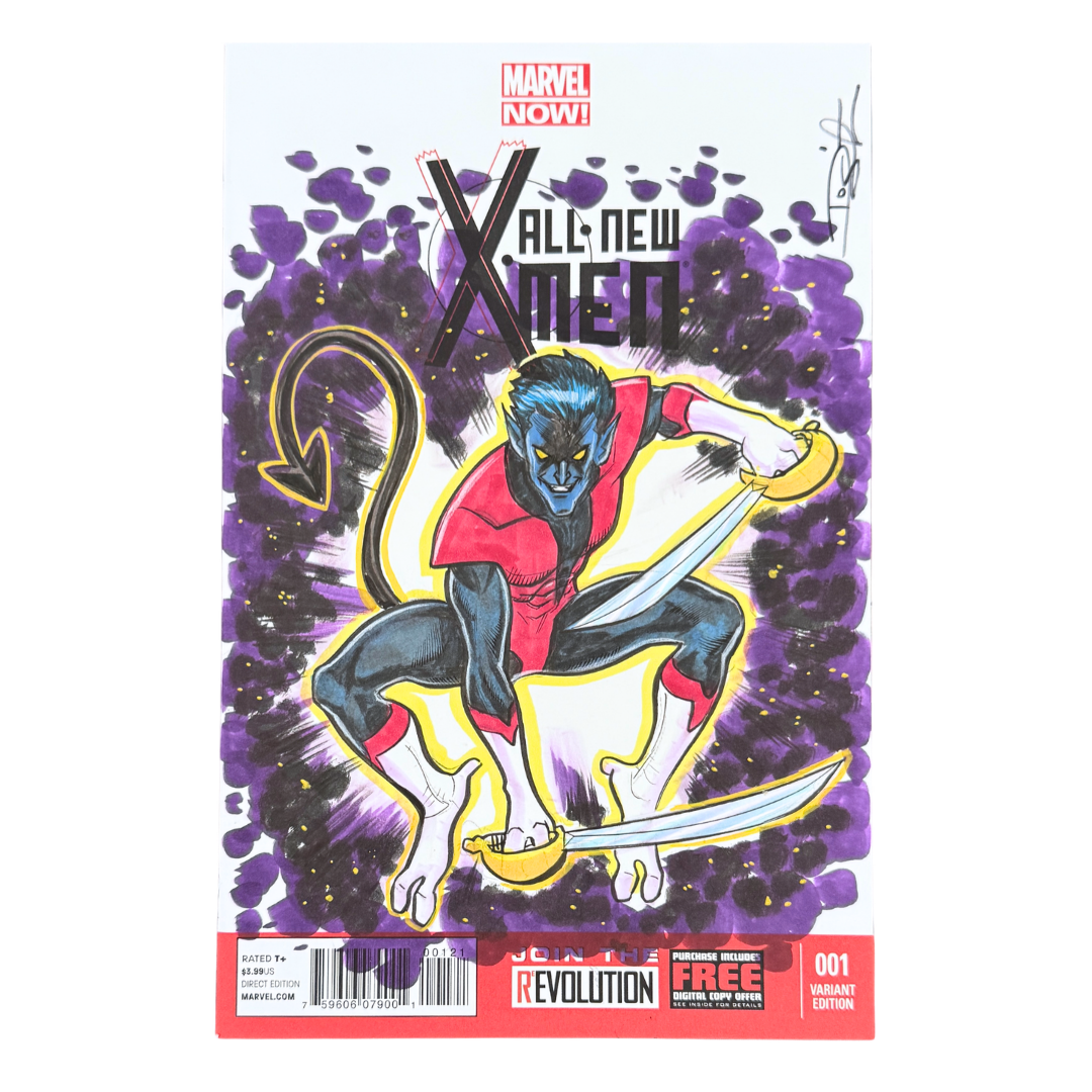 All New X-Men #1 - Blank Variant - Full Nightcrawler Sketch by Dietrich Smith