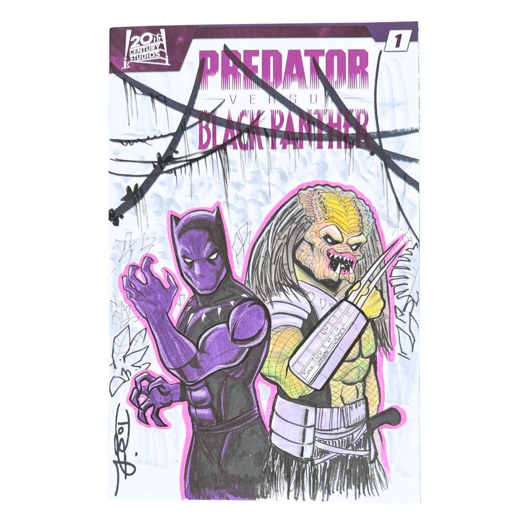 Predator Versus Black Panther #1 - Blank - Original Sketch by Dietrich Smith