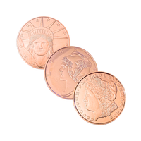 Copper American Icons Round Set – Statue of Liberty, Liberty & Morgan – 1 oz .999 Pure Copper – Set of 3 – Brand New