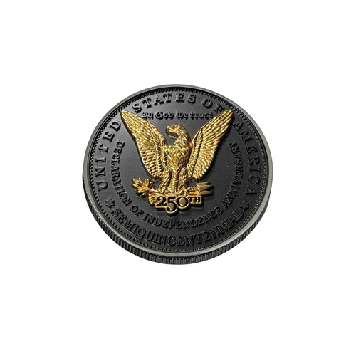 1776-2026 Morgan Dollar Tribute - Black Ruthenium & 24k Gold Highlights