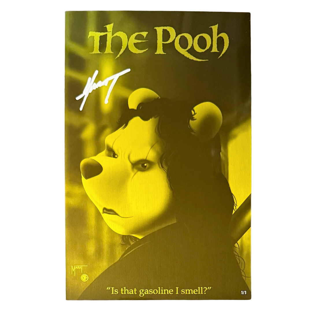Do You Pooh: The Crow Homage - 1/1 Gold Metal Cover - Signed by Marat Mychaels