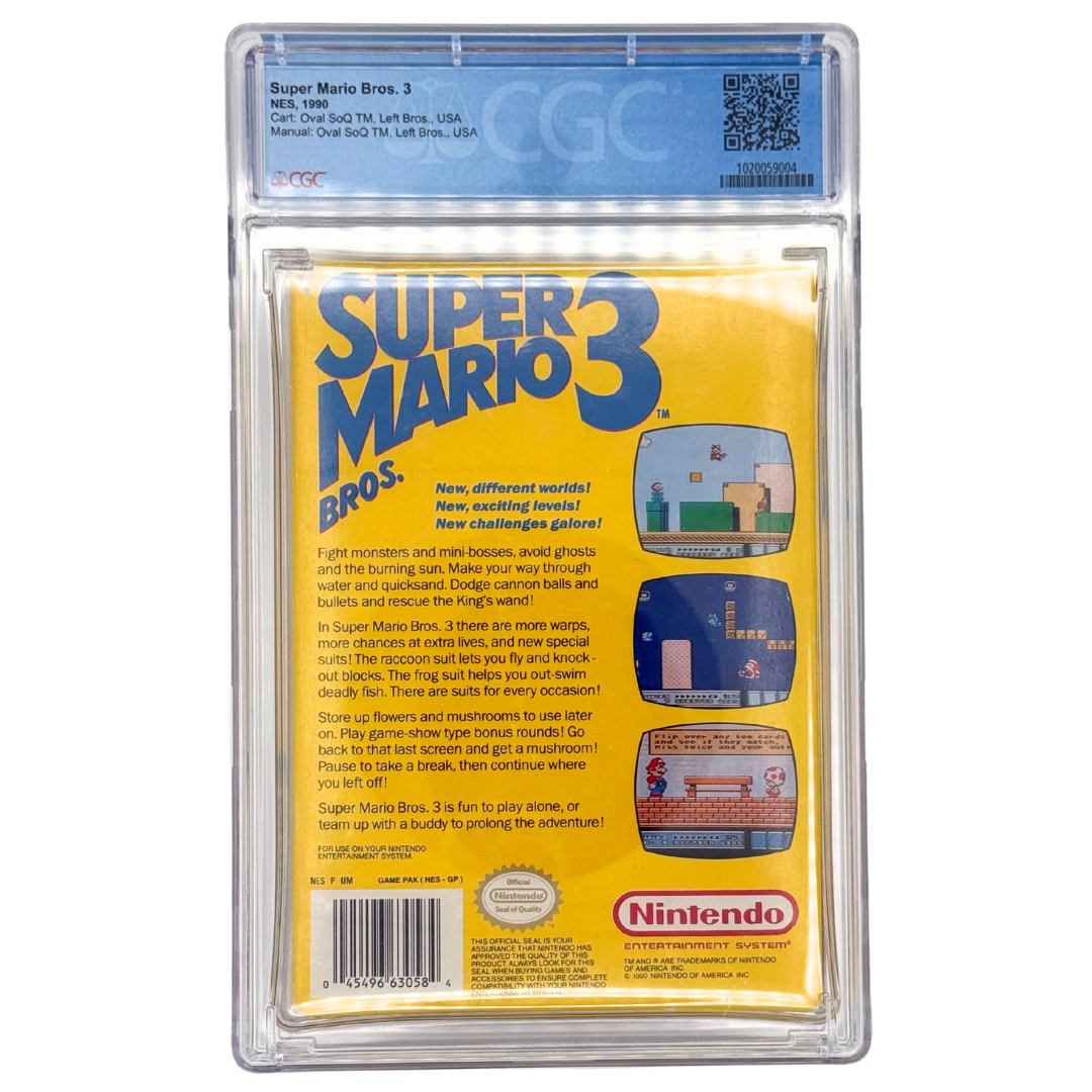 Super Mario Bros. 3 (NES, 1990) – Left Bros CIB – CGC 7.5 – 1st Print Classic (Nintendo, 1990)