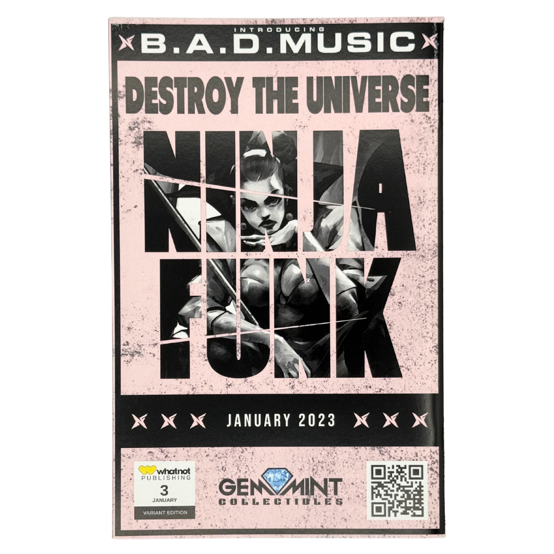 Ninja Funk #3 – Metal Cover Super Mario 3 Homage – NM – Signed, Sketched & Inscribed by Steve Schuitt (Whatnot Publishing, 2022)