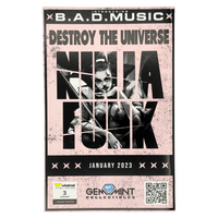 Ninja Funk #3 – Metal Cover Super Mario 3 Homage – NM – Signed, Sketched & Inscribed by Steve Schuitt (Whatnot Publishing, 2022)