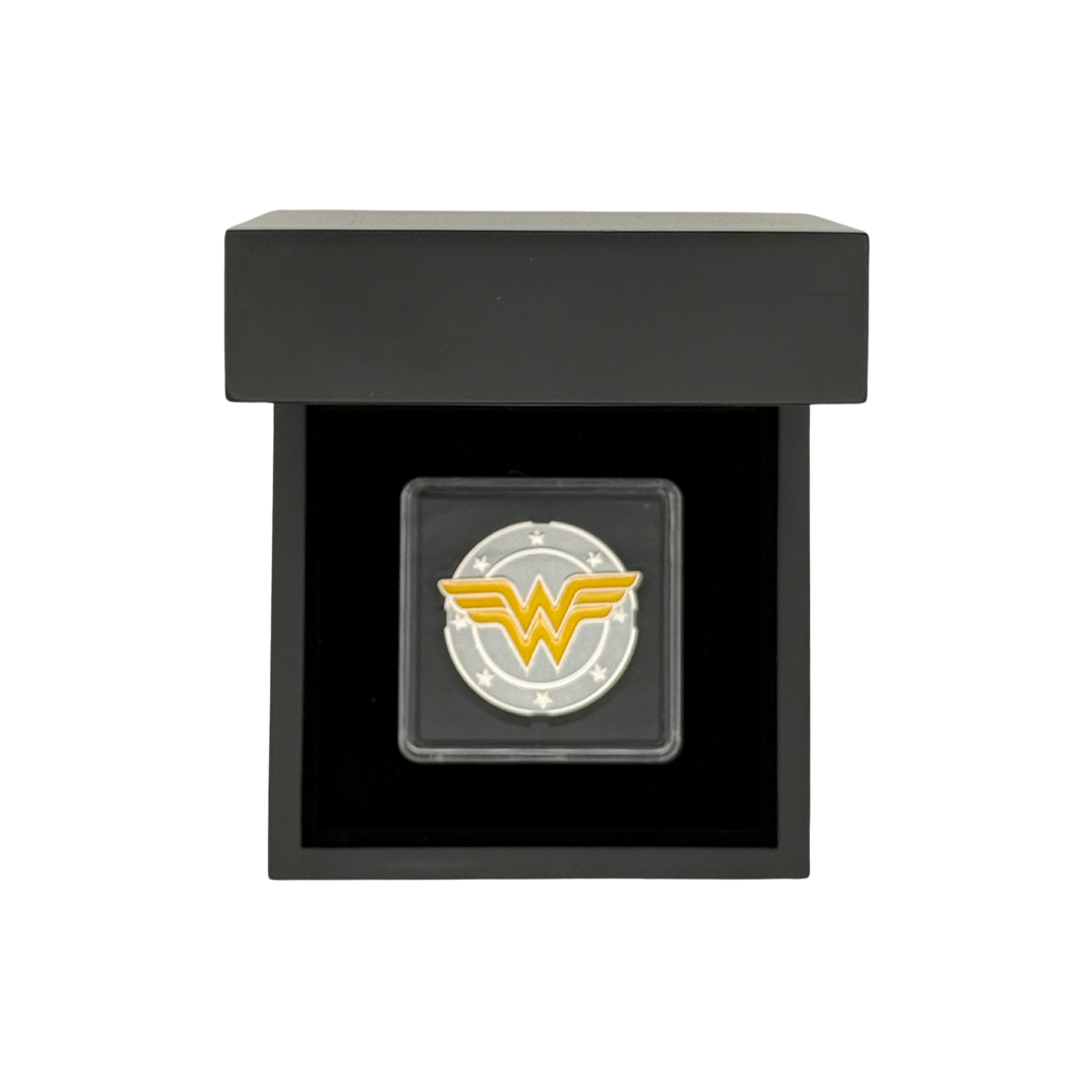 2022 Niue 1 oz Proof Silver Coin – Wonder Woman Logo – Colorized – w/ Box & COA