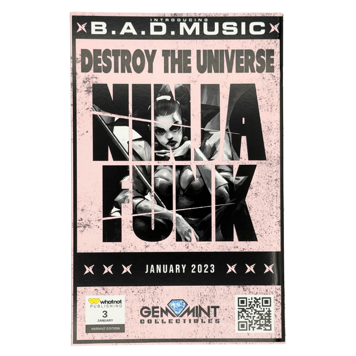 Ninja Funk #3 – Metal Cover Super Mario 3 Homage – NM – Signed & Mario Sketch by Steve Schuitt (Whatnot Publishing, 2022)