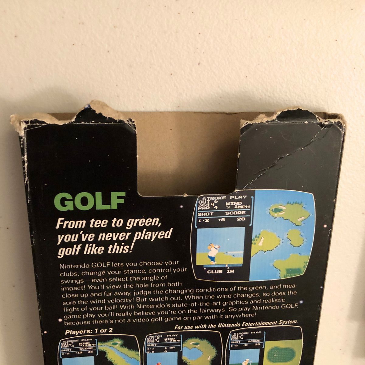 Golf – NES – VF Cart / FR Box – Almost Complete (No Manual) (Nintendo, 1985)