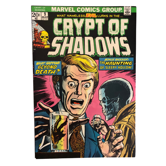 Crypt of Shadows (1973 Marvel) #9 – FN 7.0 – Last 20¢ Issue – Russ Heath Cover – Bronze Age Horror