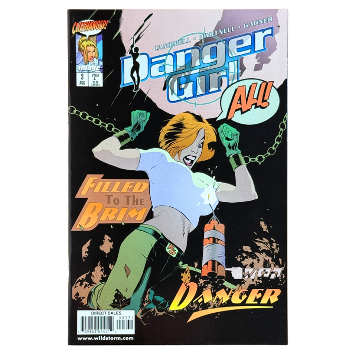 Danger Girl #3 – Adam Hughes Variant Cover – NM (Spine Roll) – 1998 (Image Comics)