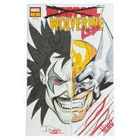 Deadpool Wolverine #1 – Dual Sketch On Blank Cover / Lobo & Wolverine Art – NM – 2025 (Marvel Comics)