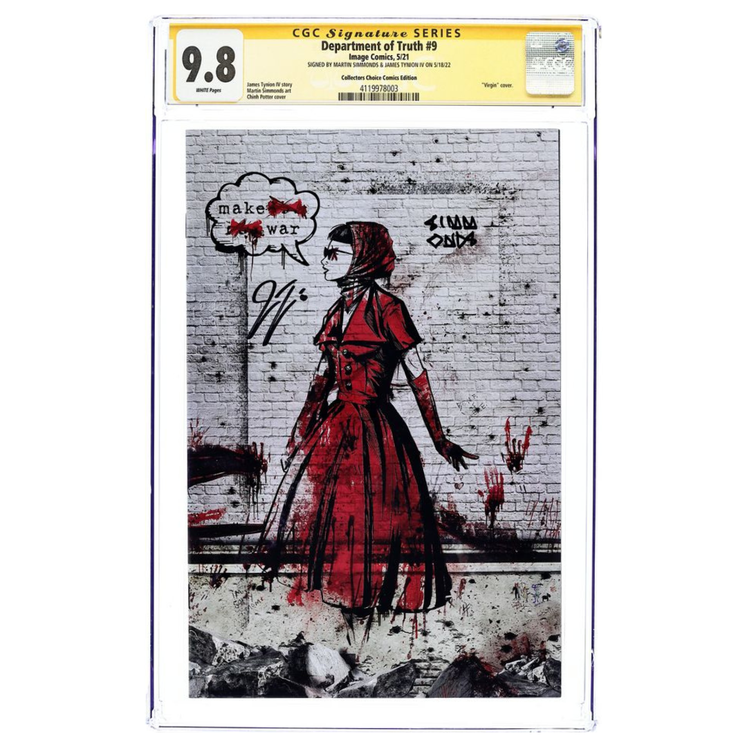 Department of Truth #9 – Banksy Homage Virgin Variant – CGC 9.8 SS – 2021 (Image Comics)
