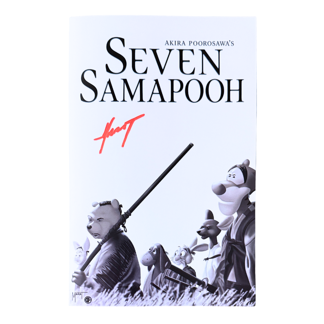 Do You Pooh - Seven Samapooh - B&W Variant - Signed By Marat Mychaels In Red